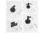 Stainless Steel Towel Hook Wall Mounted Coat Hanger Bathroom Accessories Black Carousel 8