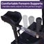Equipmed Upright Rollator Walker With Forearm Support Rests Mobilty Aid Seat Blu Carousel 5