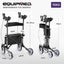 Equipmed Upright Rollator Walker With Forearm Rest Supports Mobilty Aid Seat Gre Carousel 2