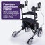 Equipmed Upright Rollator Walker With Forearm Rest Supports Mobilty Aid Seat Gre Carousel 3