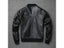 Black Cow Genuine Leather Bomber Jacket Men Cowhide Real Leather Jacket Coat Carousel 4