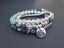 54 Bead Mala Bracelet (Necklace) in Blue Topaz, Aura Quartz, K2 and Aquamarine Carousel 1