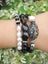 3 piece set - Black Onyx, Agate, Baroque Freshwater Pearl Energy Mala Bracelets Carousel 6