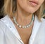 Aquamarine, Apatite and Mother Of Pearl Necklace in 18K findings Carousel 3