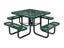 Picnic Table Square 8 Seater Commercial - Green Carousel 1
