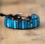 Blue Jasper Tubestone Leather Wrap Bracelet Carousel 1