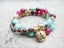 Peruvian Turquoise, Pink Fuchsia Agate in 27 Bead Mala Bracelet Carousel 4