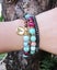 Peruvian Turquoise, Pink Fuchsia Agate in 27 Bead Mala Bracelet Carousel 5