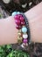 Peruvian Turquoise, Pink Fuchsia Agate in 27 Bead Mala Bracelet Carousel 6