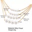 Veile Studios Multi-Layer Womens Pearl Necklace Gold Round Beads Clavicle Chain Carousel 2