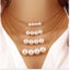 Veile Studios Multi-Layer Womens Pearl Necklace Gold Round Beads Clavicle Chain Carousel 6