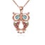 Veile Studios Necklaces Rose Gold Plated Glass And Czech Drill Owl Carousel 1
