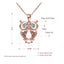 Veile Studios Necklaces Rose Gold Plated Glass And Czech Drill Owl Carousel 2