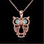 Veile Studios Necklaces Rose Gold Plated Glass And Czech Drill Owl Carousel 6