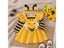 Newborn Baby Girl Halloween Outfit Long Flying Sleeve Romper Bee Suspender Carousel 3