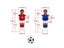 22x Foosball Men Soccer Table Football Players W/ Ball Game Acces Mini Resin Carousel 4
