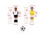 22x Foosball Men Soccer Table Football Players W/ Ball Game Acces Mini Resin Carousel 5