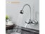 Chrome Wall Mounted Dual Hole Kitchen Faucet Lead Free Hot Cold Water Mixer Tap Carousel 2