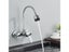 Chrome Wall Mounted Dual Hole Kitchen Faucet Lead Free Hot Cold Water Mixer Tap Carousel 3
