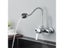 Chrome Wall Mounted Dual Hole Kitchen Faucet Lead Free Hot Cold Water Mixer Tap Carousel 4