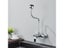 Chrome Wall Mounted Dual Hole Kitchen Faucet Lead Free Hot Cold Water Mixer Tap Carousel 5