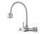 Chrome Wall Mounted Dual Hole Kitchen Faucet Lead Free Hot Cold Water Mixer Tap Carousel 1