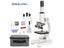 40x-2000X Monocular Student Lab HD Bio Microscope LED Lights Mobile Holder Carousel 3
