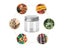 20Pcs Storage Jars With Lids Aluminum Round Canister Empty Plastic Cosmetic Carousel 6