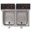 2500W 20L Electric Deep Fryer Commercial Twin Basket Cooker w/Oil Drain Valve Carousel 6