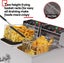 2500W 20L Electric Deep Fryer Commercial Twin Basket Cooker w/Oil Drain Valve Carousel 7
