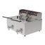2500W 20L Electric Deep Fryer Commercial Twin Basket Cooker w/Oil Drain Valve Carousel 10