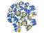 85gram/3oz(Apporx. 16pcs) Blue And White Porcelain Polygon Mosaic Tiles Multi Carousel 1
