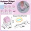 6 Pack Keyboard Fidget Toy Keyboard Fidget Keychain Keyboard Decompression Butto Carousel 2