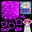 YOFOBU 24Pack Light Up Pop Tubes Purple Glow Sticks Party Favors for Kids Easter Carousel 1