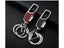 One Click Open Car Key Chain Pendant Double Ring Thickened Loss-proof Metal Carousel 3