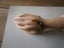 ANTQ/VTG.9ct ROSE ROLLED GOLD CHAIN BRACELET+9ct AMBER FOB (15gms) Carousel 3