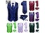 Barry.Wang Silk Men Vest Jacquard Green Blue Red Gold Pink Waistcoat Tie Hanky Carousel 3