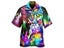 Summer Beach Short Sleeve Blouse 3d Print Colorful Bowling Mens Buttons Shirts Carousel 6