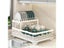 Dish Drying Rack Adjustable Kitchen Plates Organizer With Drainboard Over Sink Carousel 7