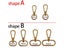 5/10pcs 10/16/19/19/26/31mm Metal Bag Strap Buckles Lobster Clasp DIY KeyChain Carousel 6