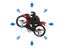 2.4GHz RC Motorcycle 2 In 1 Land Air Flying Motos Drone Toys With 360 Degree Carousel 7