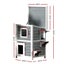 I.pet Cat House Wooden Outdoor Shelter Rabbit Hutch Condo Small Dog Roof House Carousel 2