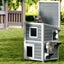 I.pet Cat House Wooden Outdoor Shelter Rabbit Hutch Condo Small Dog Roof House Carousel 5