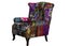 TNC Large Patchwork Wing Chair, 2199-88C Carousel 5