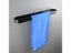 Aluminum Towel Holder Black Bathroom Towel Bar Ring Free Punch Towel Rack 3M Carousel 6