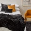 Valentina Black Faux Fur Throw by Heirloom Carousel 1