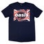Oasis T Shirt Union Jack Band Logo new Official Unisex Navy Blue Carousel 1