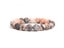 Natural Frosted Pink Zebra Mineral Stone Bracelet Handmade Matte Bead Jewelry Carousel 6