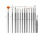 Nail Art Brush Set, 15 Pcs Nail Brushes, 5 Pcs Dotted Pen, 10 Rolls Strip Tap Carousel 5