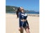 Fashion Long Sleeve Women Two Piece Swimsuit High Waist Zipper Swimwear Shorts Carousel 5